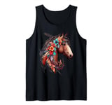 Floral Wild Horse Country Horse Riding Tank Top