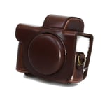Camera Case for Canon Powershot G5X Leatherette G5 X Bag Coffee CC1119b