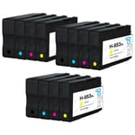 12 Ink Cartridges (Set) for HP Officejet Pro 7720, 8210, 8715, 8720, 8730