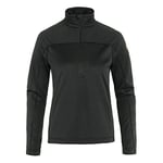 Fjallraven 87141-550 Abisko Lite Fleece Half Zip W Sweatshirt Women's Black Size L