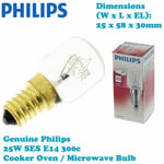 HOTPOINT Genuine 25W SES E14 300°C Cooker Oven / Microwave Bulb Philips Brand