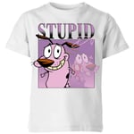 Cartoon Network Spin-Off Courage The Cowardly Dog 90s Photoshoot Kids' T-Shirt - White - 9-10 Years - White