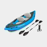 Bestway Uppblåsbar kajak Hydro Force Cove Champion X2, 331 x 88 45 cm, blå + paddlar handpump fenor transportväska förvaringsnät lagningslapp