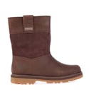 Timberland Girls Girl's Children Courma Kid Pull-On Boots in Brown Leather - Size UK 12.5 Kids