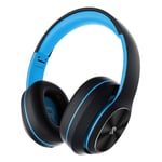 Rydohi Wireless Headphones Over Ear, [100 Hrs Playtime] Bluetooth Headphones, Foldable Hi-Fi Stereo Bass, Soft Memory Earmuffs, Built-in HD Mic, Wired Mode for TV/PC/Phone (Black-Blue)