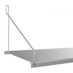 Vägghylla Shelf - hyllplan i rostfritt stål, Bredd 60 cm, Djup 27 cm