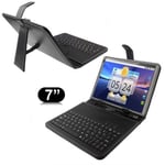 Clavier Tablette Samsung 7 Pouces Micro USB - USB C 80 Touches Universel Noir - YONIS