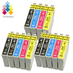 14 Ink Cartridges (set + Bk) For Epson Workforce Wf-2520nf Wf-2530wf Wf-2650dwf