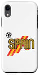 Coque pour iPhone XR Ballon de football Euro rétro Espagne