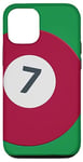 iPhone 14 Seven, Team Number 7 Lucky Brown Ball Billiard Pool Player Case