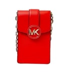 Michael Kors Carmen Small Logo Smartphone Crossbody Bag, Bright Red