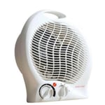 Portable Upright Fan Heater In White, 2000W / 2kW, Fine Elements - HEA1006GE