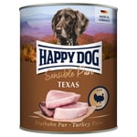 Ekonomipack: Happy Dog Sensible Pure 12 x 800 g - Texas (kalkon pur)