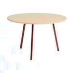 HAY Loop Stand matbord o120 cm Maroon red-clear lacq. oak