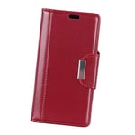 Flip Case for HUAWEI honor VIEW 10, Business Case with Card Slots, Leather Cover Wallet Case Kickstand Phone Cover Shockproof Case for HUAWEI honor VIEW 10 (Dark Red)