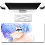 HOTPRO Anime Large Gaming Mouse Pad,Improved Precision and Speed Non-slip Rubber Base Water Resistant Stitched Edge Keyboard Mousemat,for PC Computer Laptop(800X300X3MM) Life In A Different World-2