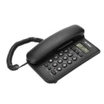 Mugast Corded Telephone, Home Wired Desktop Telephone, LCD Corded Telephone, Landline Phone, Dual System FSK/DTMF Telephone, Hands-Free Calling, Analogue Phone for Home, Office, Hotel (Black)