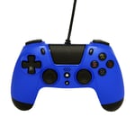 Gioteck - VX4 Blue Wired Controller for PS4 and PC  Gamepad, Joystick Ergonomic