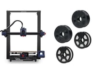 Anycubic - Kobra 2 Plus 3D Printer, 2x ST-PLA 1.75 mm 1 kg Filament Black & White (CCTree) Bundle