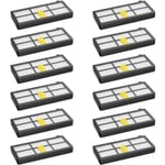 Paket med 12 filter för Irobot Roomba Robotdammsugare 800 850 851 860 865 866 870 871 876 880 885 886 890 891 896 900 960 966 980 Byte