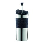 BODUM Travel French Press Coffee Maker, Vacuum, Small, 0.35 L - Black