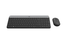 Logitech Slim Wireless Combo MK470 - sats med tangentbord och mus - QWERTZ - schweizisk - grafit Inmatningsenhet