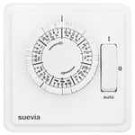 Suevia SU280439 Programmateur horaire pour montage encastré analogique programme hebdomadaire 2200 W IP20 programme On/Off/Auto X019302