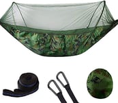 Nuokix Camping Tent, 2 Person Camping Hammock with Mosquito Net,Swing Sleeping Hammock Bed Pop-Up Portable with Net Tent for Outdoor, Hiking, Backpacking, Traveling,camouflage,B