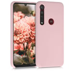 kwmobile TPU Silicone Case Compatible with Motorola Moto G8 Plus - Case Slim Phone Cover with Soft Finish - Dusty Pink