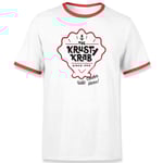 Spongebob Krusty Krab Unisex Ringer T-Shirt - White / Red - 5XL - White