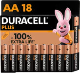 Duracell Plus AA Batteries (18 Pack) - Alkaline 1.5V - Up To 100% Pack of 18