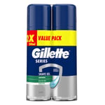 Gillette Series Sensitive Men's Shaving Gel 2x200ml