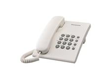 Panasonic Kx-Ts500pdw, Analog Telefon, Trådbunden Telefonlur, 100 Poster, Vit