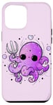 Coque pour iPhone 14 Pro Max Aura Purple Octopus Marine Sea Cute Squid Ocean