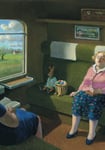 Angela Holzmann Påskkort - Enkelt Kort Påskharen på tåget (Fraktfritt)