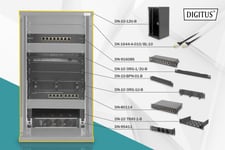 Digitus DN-10-SET-3-B rack 12U Väggmonterad rack Svart