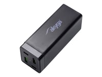 Akyga Universal Ak-Ch-17 - Strömadapter - 65 Watt - 3.25 A - Pd 3.0, Apple Fast Charge, Scp, Afc, Qc 4.0+, Huawei Fast Charge - 4 Utdatakontakter (2 X Usb, 2 X Usb-C) - Svart