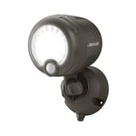 Mr. Beams Wireless 200 lm Battery-Operated Outdoor Motion-Sensor-Activated LED Spotlight, Brown