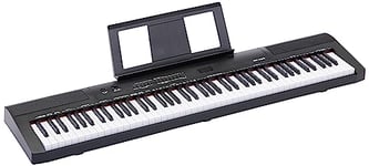 Amazon Basics Digital Piano 88 Key Semi-Weighted Keyboard with Sustain Pedal, Power Supply, 2 Speakers, and Lesson Mode, Black