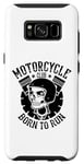 Coque pour Galaxy S8 Moto Club Born To Run Vintage Biker Rider