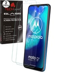 TECHGEAR 2 Pack GLASS Edition Compatible for Motorola Moto G8 Power Lite, E7 / E7 Plus Tempered Glass Screen Protector Cover [2.5D] [9H Hardness] [Crystal Clarity] [Scratch-Resistant] [No-Bubble]