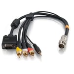 Cables 2 Go RapidRun Câble composite VGA vidéo et audio stéréo 50 cm 3,5 mm