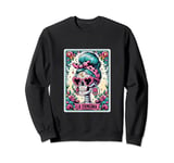 Tarot Card La Chingona Halloween Skeleton Skuull Magic Sweatshirt