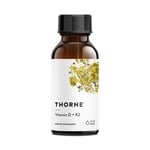 Thorne Vitamin D+ K2 flytande (500 IU/100 mcg droppe)