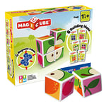 Geomag MagiCube 131 Fruit, Constructions Magnétiques et Jeux Educatifs, 4 Cubes Magnétiques