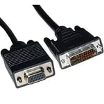 BeMatik - Câble DVI-I Male á Femelle 5 m VGA