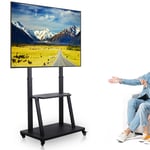 Heavy Duty Floor TV Stand Bracket On Wheel Lockable For 32-100 inch Office Class