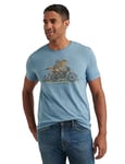 Lucky Brand Men's Short Sleeve Crew Neck Coyote Rider Tee T-Shirt, Allure, XXL