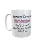 Personalised Mug Gift - Everyone Knows A She's Absolutely Fabulous – Nice Novelty Rude Custom Pink Text Cup