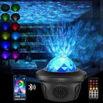 LED Star Light Projector, Aibeau Sky Light Projector Night Light Projector, Built-in Bluetooth Speaker, Ocean Wave Light with Remote Control for Birthday Party/Baby Kids Bedroom